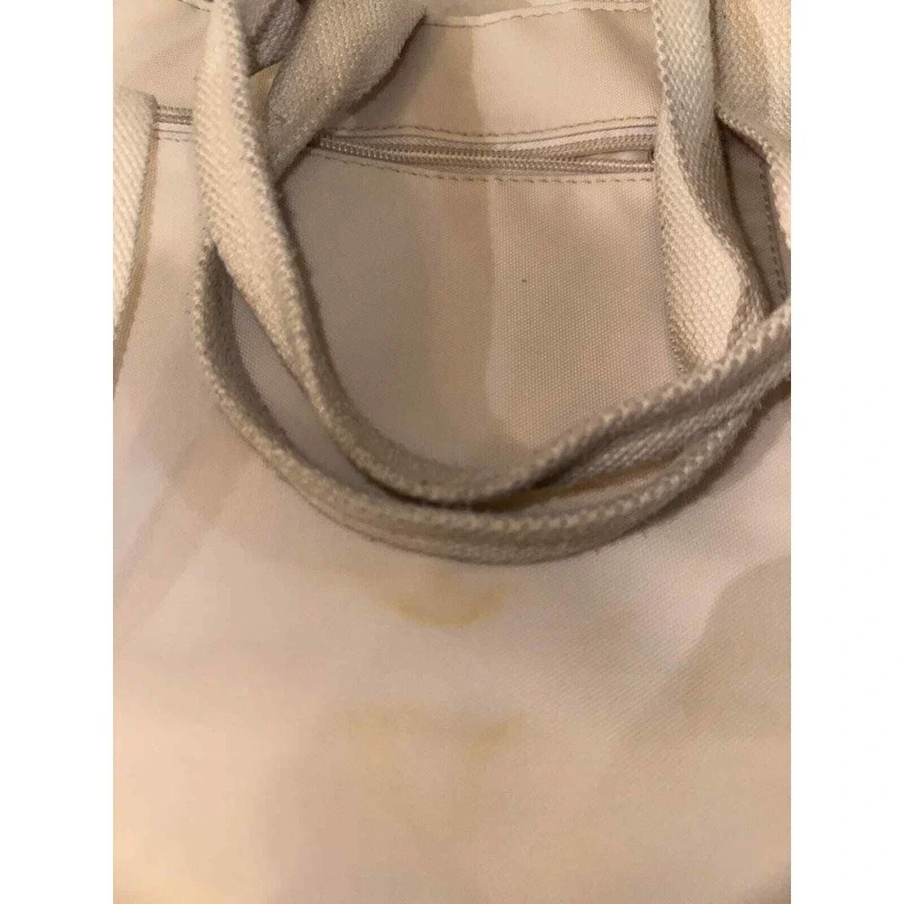 Beis north to south tote beige 15 x 13 stained read description‎